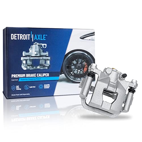 Image of Detroit Axle - Rear Brake Kit for 2002-2018 Nissan Altima 2004-2008 Maxima Drilled & Slotted Brakes Rotors Disc Brake Caliper w /Bracket 2005 2006 2007 Replacement [11.46 inch Rotors]
