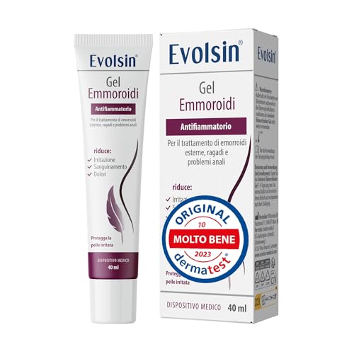 Evolsin® Gel per emorroidi I crema emorroidi riduce il dolore, il sanguinamento, il prurito I 40ml