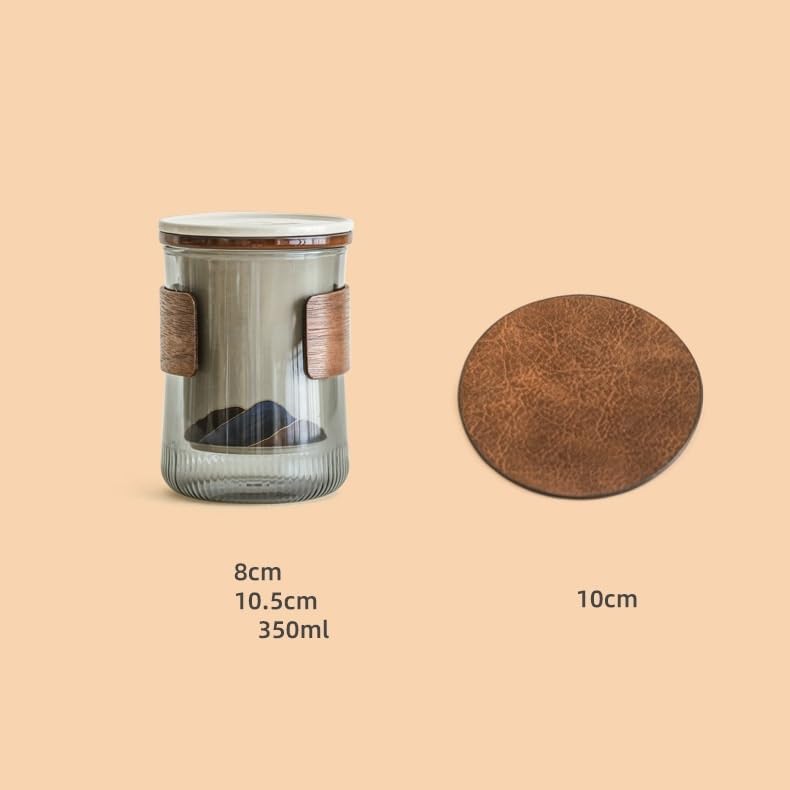 Tasse à thé Tasse à thé en verre gris Grasswood avec couvercle et filtre en céramique Récipient de trempage