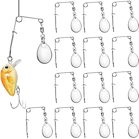 Sumind 40 Pieces Fishing Spinner Blades Cover