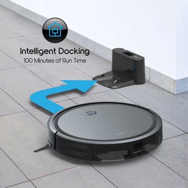 SmartClean 2000 Robovac Ionvac intelligently docking with its charging station