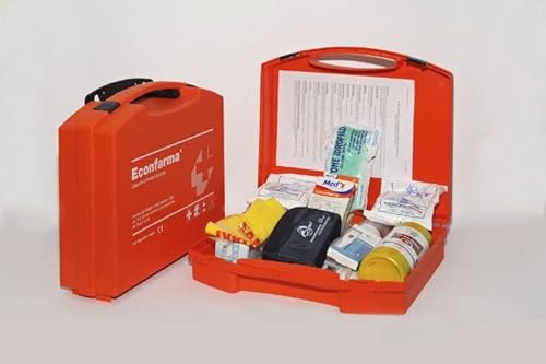 Armadietto Pronto Soccorso per 5 Persone, Made in Italy – Kit Emergenza Aziendale Completo con Presidi Medici, Contenuto Conforme Normativa, Per Uffici e Ambienti di Lavoro (5 Persone)
