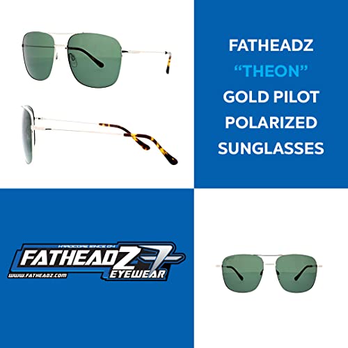 Image of FATHEADZ Oversized Polarized Sunglasses Men & Women - UV Protection RX Ready Wide Fit Eyewear for Outdoor Use - RX Ready