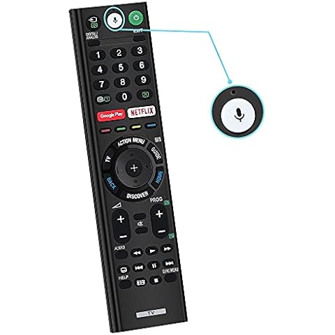 CtrlTV Remote for Sony Smart Bravia Remote, Sony Bluetooth Voice Search Mic Remote and Sony Smart Bravia Android TVs, Sony 4K UHD Crystal HDR TV, Sony OLED Ultra HDTV, XBR KDL Series TV, RMF-TX300U Cover
