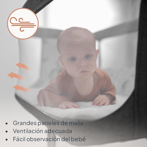 Miniatura 4 de Lionelo Aurora Cuna 3 En 1 Hasta 9 Kg, Cuna De Colecho, Cuna Mecedora, Ajuste De Altura E Inclinación Del Colchón, 4 Ruedas Con Freno, Colchón Ergonómico, Bolsa Grey Concrete Grey Concrete