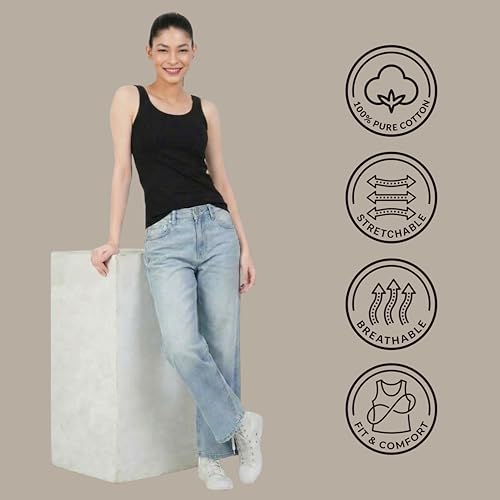 Image of Camisole Tank Top for Women | Ultra-Soft Pure Cotton Innerwear