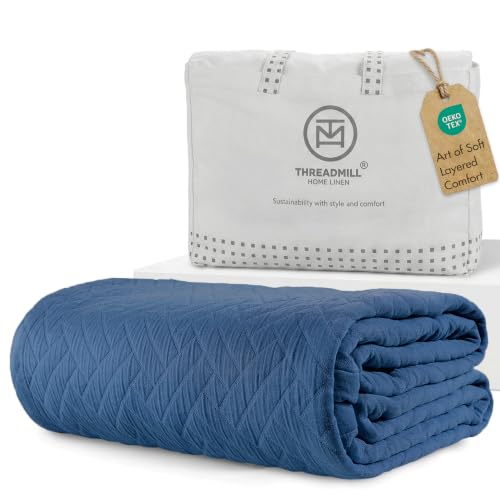Threadmill Jacquard Matelasse Cotton Coverlet