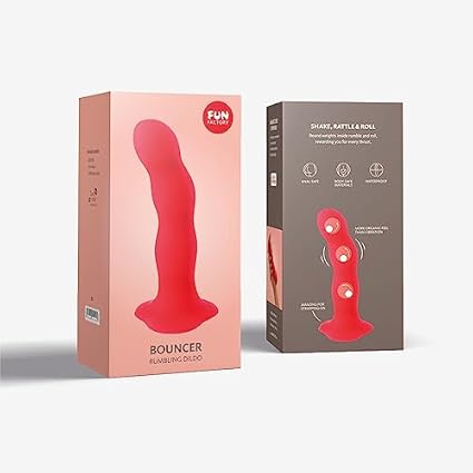 Fun Factory BOUNCER - Dildo con bolas interiores rojo de silicona medica