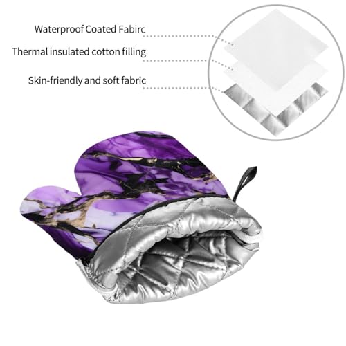 Plats de cuisson isolés marbre violet compatibles micro-ondes et fours - 8