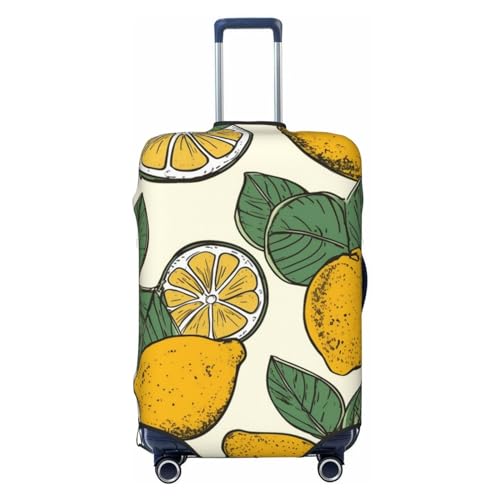 Luggage Cover Lemon Fruit Pattern Travel Luggage Covers Thicker Elastic Suitcase Cover Dustproof Baggage Cover Scratch-Resistant Suitcase Cover Protector Fit 18-32 Inch Luggage Large