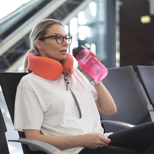 MOMO WAY Super Mama Drinking Bottle BPA-Free Tritan Water Bottle Gift for the Best Mum Mother's Day Gift Super Mama 600ml Pink - Image 3
