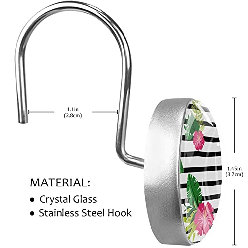 Crochets rideau de douche double glissement pour tringle de bain - 4
