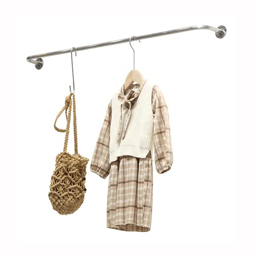 Perchero de pared de acero inoxidable elegante y duradero para boutique