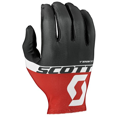 Guantes Ciclismo SCOTT RC Team LF Guantes, Unisex Adulto, Blanco/Rojo, L
