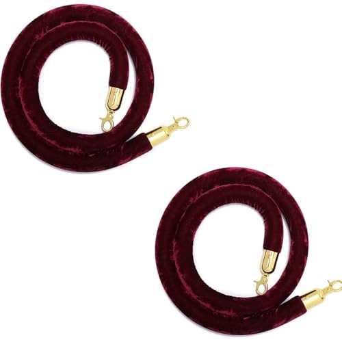 Poteau de 1,5 m avec corde rose de sécurité h et crochets dorés pour événement