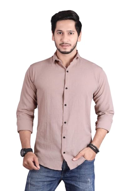 JEEVAAN - THE PERFECT FASHIONMen's Cotton Blend Regular Fit Full Sleeve Casual Shirt