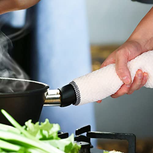 Orejury Cleaning Cloths, Microfiber Reusable Rags, Soft Absorbent Dish Rag, Hanging Kitchen Towel, Striped Hand Towel, 8 Pack. #TOP4