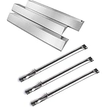 Grill Replacement Parts for Brinkmann 810-3821-S, 810-6340-S, 810-3820-S, 810-3821-F, Grill Heat Plate Tent, Grill Burner Tube for Brinkman Gas Grills, Brinkmann Grill Replacement Parts 810-3821-S