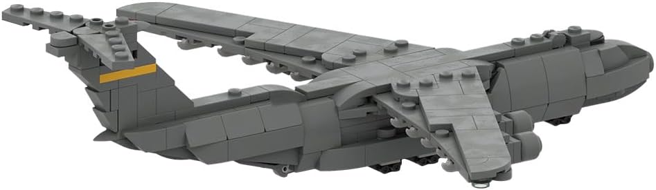 WOWOBONTOY C-5 Galaxy Building Block Set, 1/300 Scale US Military Transport Aircraft Plane MOC Collectible Display Set for Adults and Military Fans, MOC-163191 (367PCS)