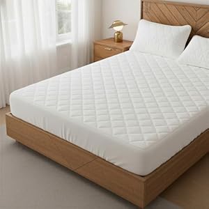 UNIVERSAL COMFORT Quilted Super King Mattress Protectors – Extra Deep 30cm Fitted Stretch Skirt - Breathable & Anti-Allergy Mattress Cover For Ultimate Comfort (Super King – 180x200cm)