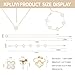 KPLUYI 4PCS Clover Bracelet Set, 18K Dainty Real Gold Plated Four Leaf Bracelet/Necklace/Earrings/Ring Jewelry Set for Women Gifts(White)