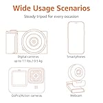 Amazon Basics Portable and Flexible Tripod with Wireless Remote and Smartphone Clamp, 10-inch Long, Black - Image 3