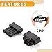 Partuto 5 Pin Ignition Waterproof Connector Plug - Car Male Female Wire Terminal Connector - for Toyota Plastic Black - 1 Set