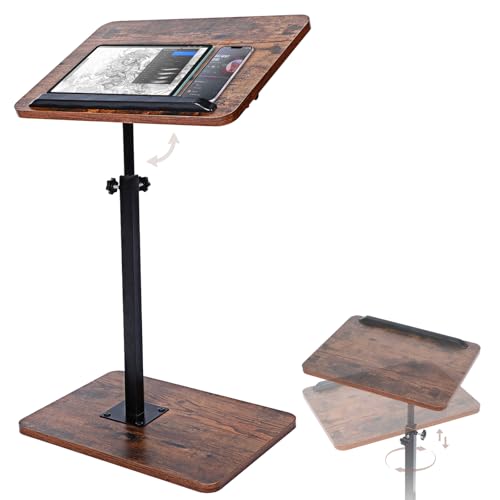 Amazpro Sofa Armrest Tray Table for Couch 360° Swivel