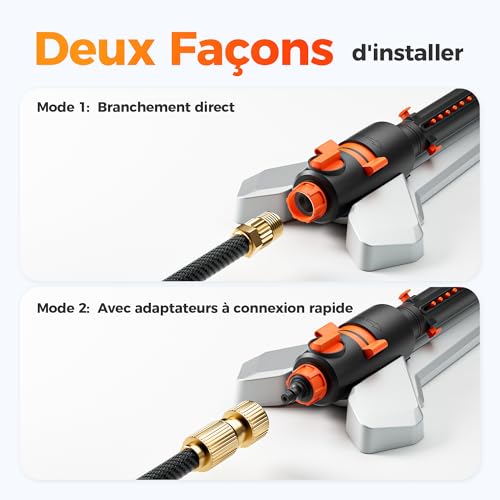 Diivoo Arroseur Oscillant Automatique Pelouse à Base métal, 17 Buses – vue 7