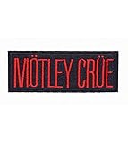  hotrodspirit - Aufnäher Motley Crue, rechteckig, 7 x 3 cm, Aufnäher zum Aufbügeln, Rock Roll