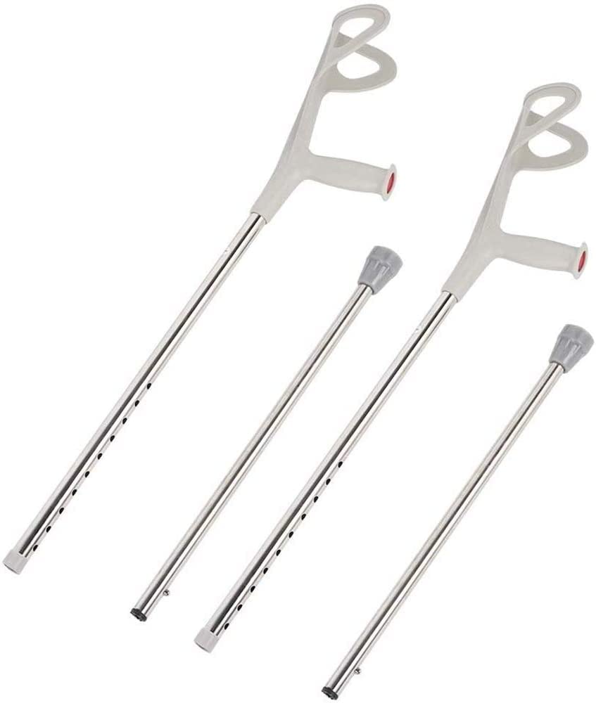 Muletas de antebrazo Muletas ajustables Bastón de seguridad para la axila para rehabilitación de pacientes Muleta de ancianos Codo plegable, aleación de aluminio, Codo, Codo de muleta de antebrazo