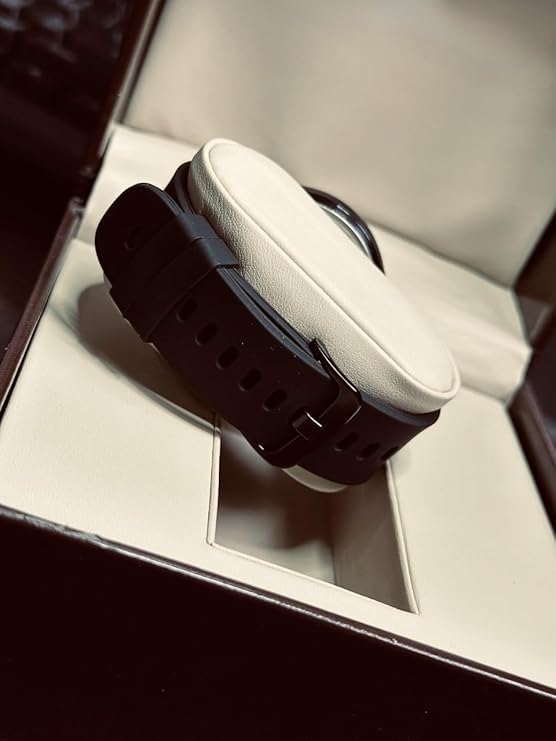 Image of AMERICANVIBER, Minimalist Men's Analog Quartz Watch with Water-Resistant Black Dial and Comfortable Silicone Strap for Mens