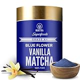 BLUE TEA - Butterfly Pea Vanilla Matcha Powder (1.76 Oz) || Blue Matcha Powder - Dessert, Muffins -