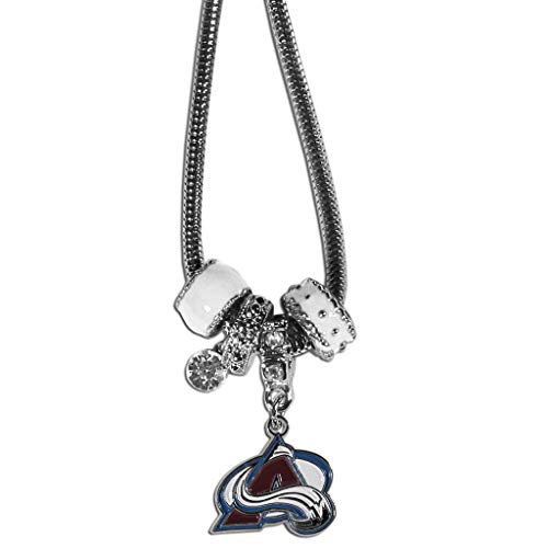 Siskiyou Sports NHL Colorado Avalanche Euro Bead NecklaceWomens, One Size, Team Colors