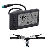 Aramox Pannello per Biciclette per Metro Digitale per Metro Digitale per Bici Elettrici Display con Materiale ABS IP65 IP65 per 24 V 36V 48 V Tensione
