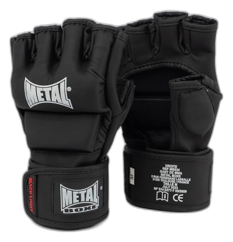 METAL BOXE Gants Combat Libre-MMA Compétition Entrainement Blacklight M
