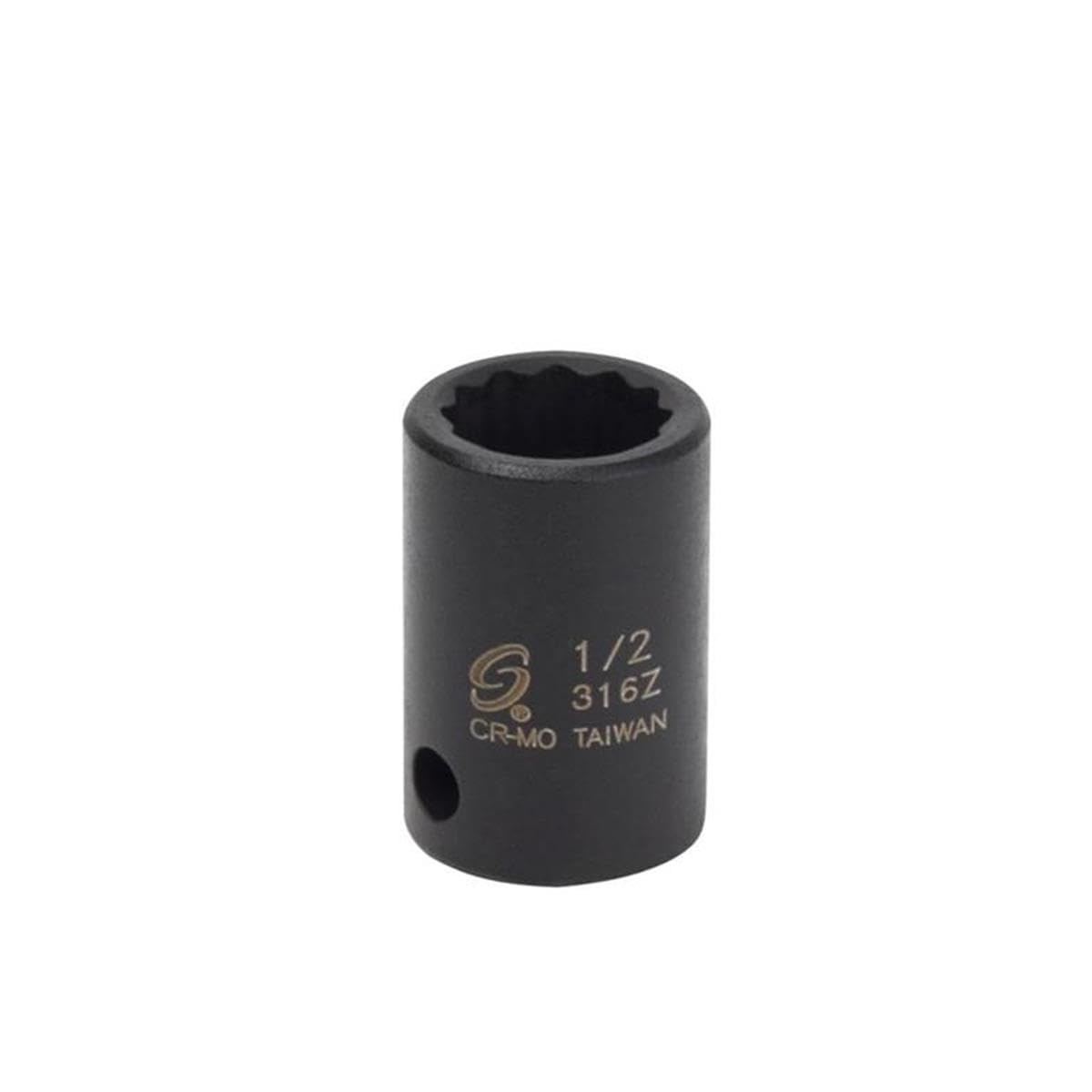 Sunex 316z 3/8-Inch Drive 1/2-Inch 12-Point SAE Standard Impact Socket - Image 2