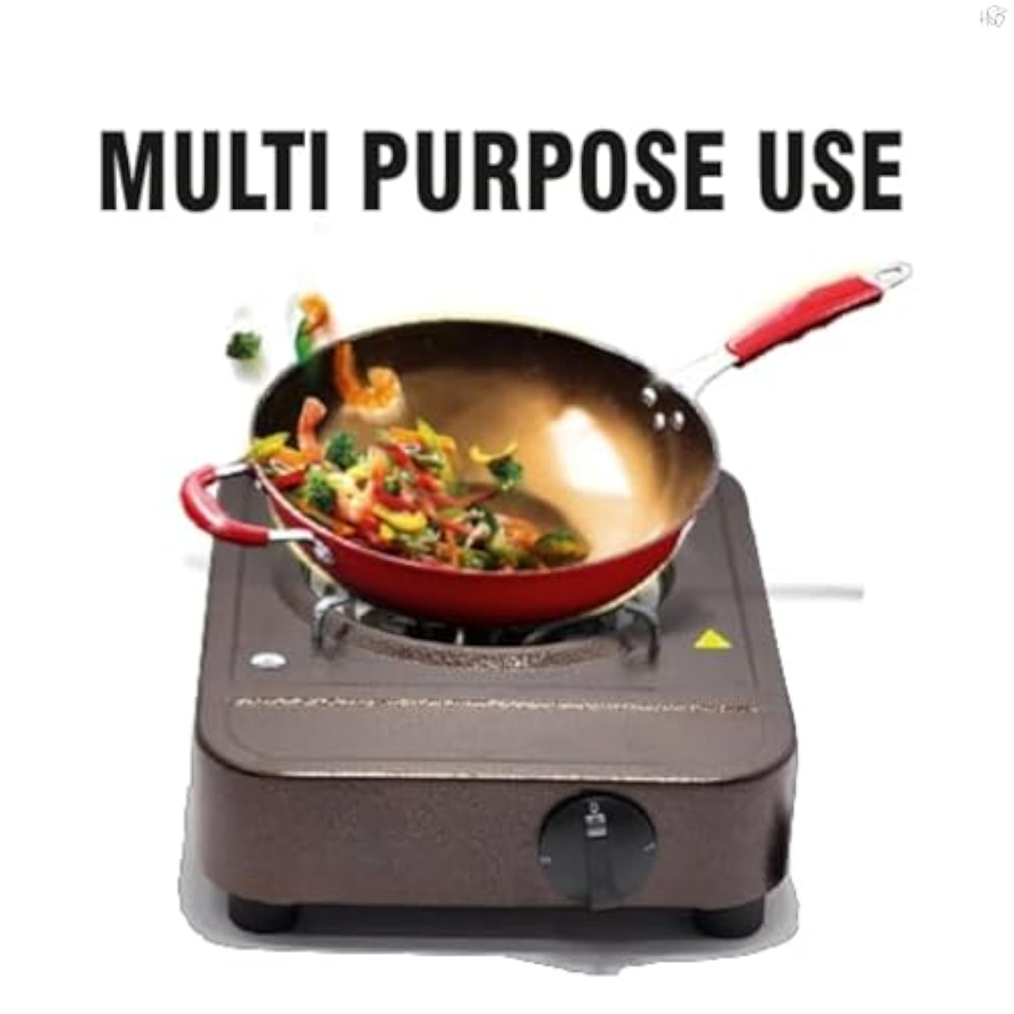 Brown 2000W Heavy-Duty Electric Cooktop Hot Plate