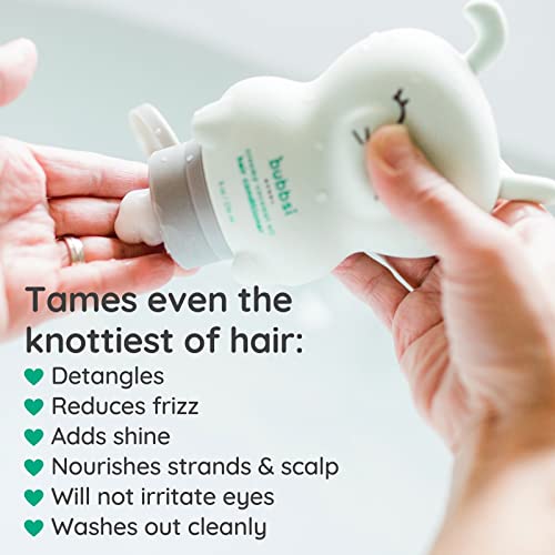 Bubbsi Creamy Coconut Oil Hair Conditioner For Kids, Baby | Light Natural Scent | Won't Irritate Eyes | Organic Coconut Oil + Shea | Sulfate-Free, Nourishing | Curly Or Dry Hair (Refill Pouch, 32Oz) #TOP2