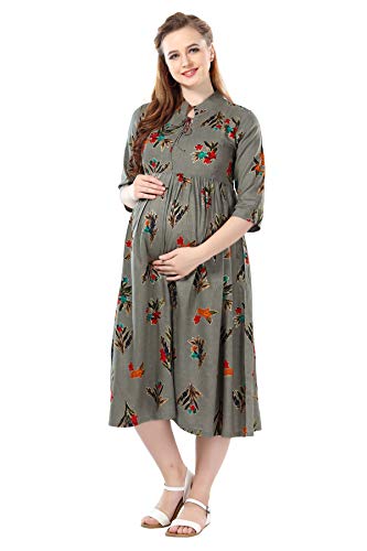 Image of AV2 Women's Rayon Relaxed Fit A Line Maternity Wear