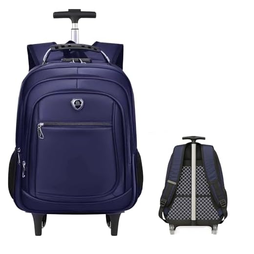 Mochila com rodinhas carrinho refor?ada masculina,feminina e juvenil, escolar e viagens, grande capaciade e refor?ada (AZUL)