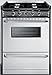 Summit Appliance TNM6107BRW 24" Wide Slide-in Style Gas Range in Stainless Steel with Open Burners, Oven Window, Adjustable Oven Racks, Porcelain Construction and Electronic Ignition