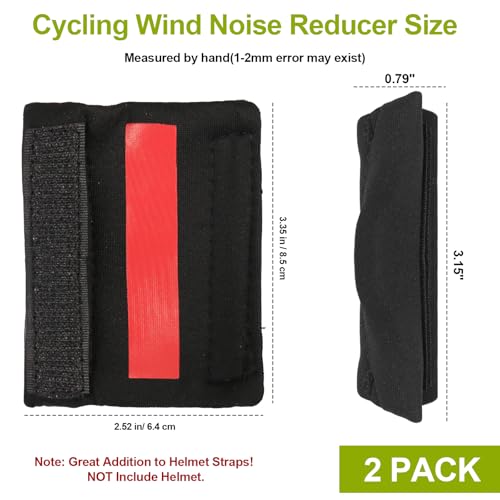 Cycling Wind Noise Reducer Helmet Attachment, Wind Noise Blocker for Noise Reduction in Biking, Universal Helmet Wind Noise Reducer Fit for Cyclists Mountain Bikers, Bike Helmet Accessories 2 Pack