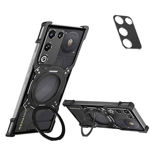 For RedMagic 11 Air �P�[�X 360�x��]�X�^���h ���^���o���p�[ �������X ���M�P�[�X �}�O�l�b�g�� MagSafe �X�^���h �V�F�� �ϏՌ��� �}�O�l�b�g���� �t���[���i�u���b�N�j