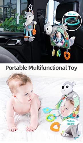 Koty Infant Car Seat Toy - Kick And Play Activity Center With Mirror, Teether And Crinkle Paper, Fun Travel Baby Toy For Rear Car Seat, Easier Drive With Newborns, Babies #TOP3
