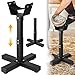 FELISTORY Hoof Stand for Horses Farrier, Metal Adjustable Horse Hoof Trimming Tools, Stable Base with Anti-Slip Pads, Soft Strap Cradle for Front & Hind Hooves, Routine Hoof Care, Farrier Tools