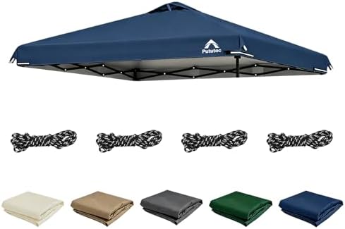 10x10ft Canopy Replacement Top Cover with Air Vent, UV Protected & Waterproof Pop-up Canopy Roof, Adjustable Elastic Straps for Outdoor Patio Garden Sun Shade Tent (Frame not Include) (Khaki) image 31