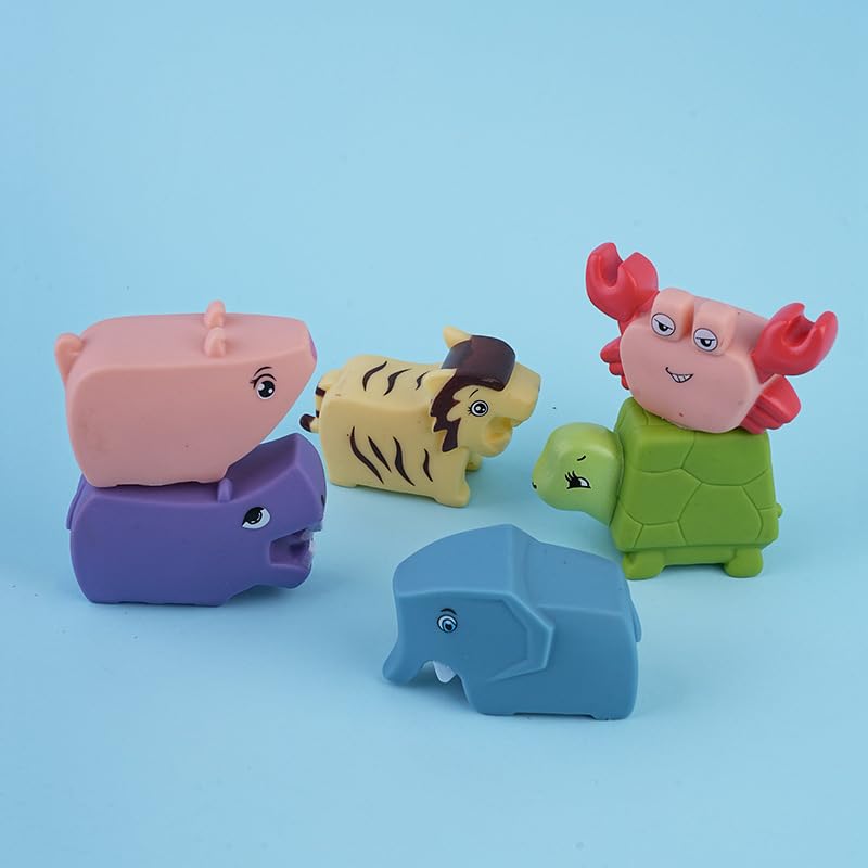 Juguetes Baño Bebe 6 Pcs Juguetes de Baño sin Agujeros Juguetes de Natación del Flotante Juegos de Agua para Niños para Bebe Niños Agua Piscina Baño Playa Regalos para Niños