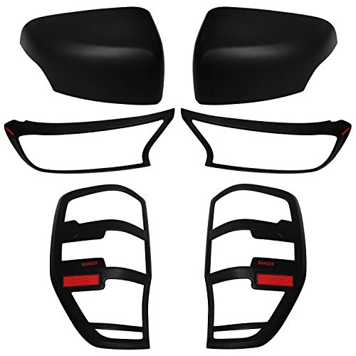 DOOd Exterior auto Vehicle Accessories Rear Trim Lights Covers headlamp Cover Tail Lights Covers fit for Ford Ranger T7 T8 XL XLS XLT wildtrak 2018-2020 Pickup car Parts