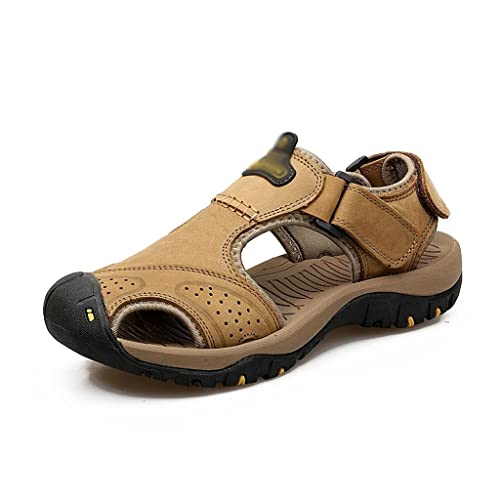 Men Sandals Genuine Leather Outdoor Men Beach Sandals Big Sizes Sandals Slippers Man Shoes(38)